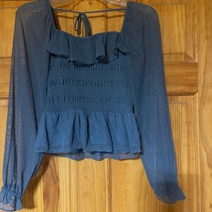 LC Lauren Conrad blue top